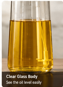 2-in-1 Glass Oil Dispenser & Sprayer – Pour & Spray Bottle for Cooking