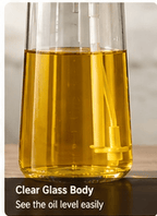 2-in-1 Glass Oil Dispenser & Sprayer – Pour & Spray Bottle for Cooking